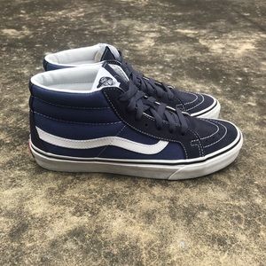 vans sk8 mid navy blue
